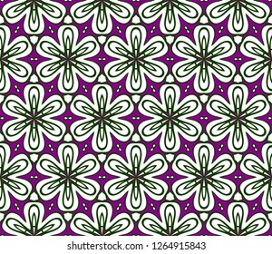 Color Seamless Lace Pattern With Abstract Geometric Flower. Stylish Fashion Design Background For Invitation Card. Vector Illustration. gradient color.