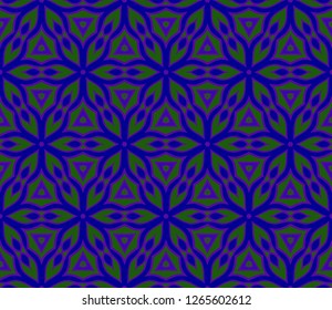 Color Seamless Lace Pattern With Abstract Geometric Flower. Stylish Fashion Design Background For Invitation Card. Vector Illustration. gradient color.