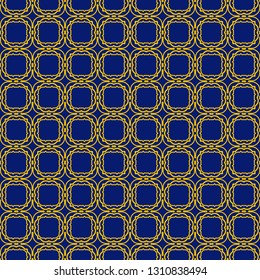 Color Seamless Lace Pattern With Abstract Geometric. Stylish Fashion Design Background For Invitation Card. Illustration. Vector. Blue yellow color.