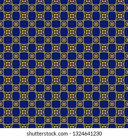 Color Seamless Lace Pattern With Abstract Geometric. Stylish Fashion Design Background For Invitation Card. Illustration. Vector. Blue yellow color.