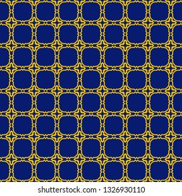Color Seamless Lace Pattern With Abstract Geometric. Stylish Fashion Design Background For Invitation Card. Illustration. Vector. Blue yellow color.