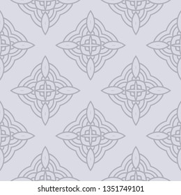 Color Seamless Lace Pattern With Abstract Geometric Flower. Stylish Fashion Design Background For Invitation Card. Illustration