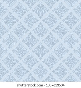 Color Seamless Lace Pattern With Abstract Geometric Flower. Stylish Fashion Design Background For Invitation Card. Illustration