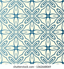 Color Seamless Lace Pattern With Abstract Geometric Flower. Stylish Fashion Design Background For Invitation Card. Illustration