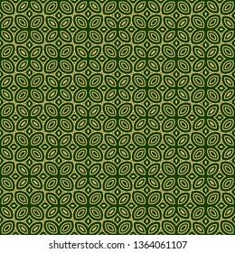 Color Seamless Lace Pattern With Abstract Geometric Flower. Stylish Fashion Design Background For Invitation Card. Illustration