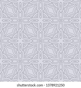 Color Seamless Lace Pattern With Abstract Geometric Flower. Stylish Fashion Design Background For Invitation Card. Illustration