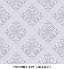 Color Seamless Lace Pattern With Abstract Geometric Flower. Stylish Fashion Design Background For Invitation Card. Illustration