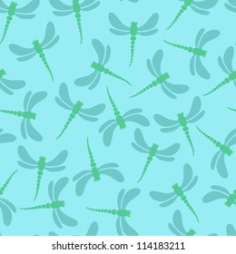The color seamless with many dragonflies