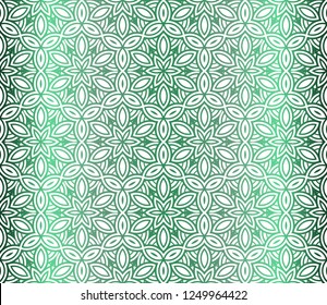 Color Seamless Pattern With Abstract Geometric Flower. Stylish Fashion Design Background For Invitation Card. Illustration