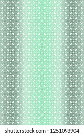 Color Seamless Pattern With Abstract Geometric Flower. Stylish Fashion Design Background For Invitation Card. Illustration