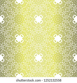 Color Seamless Pattern With Abstract Geometric Flower. Stylish Fashion Design Background For Invitation Card. Illustration