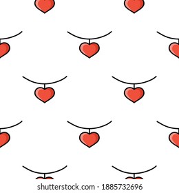 Color seamless pattern. Cartoon style. Bright design. For walpaper, poster, banner. Hand drawn. Vector illustration isolated on white background.