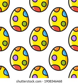 Color seamless pattern. Cartoon style. Bright design. For walpaper, poster, banner. Hand drawn. Vector illustration isolated on white background.