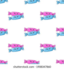 Color seamless pattern. Cartoon style. Bright design. For walpaper, poster, banner. Hand drawn. Vector illustration isolated on white background.