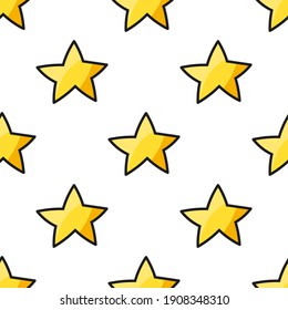 Color seamless pattern. Cartoon style. Bright design. For walpaper, poster, banner. Hand drawn. Vector illustration isolated on white background.