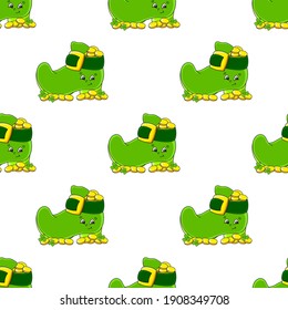 Color seamless pattern. Cartoon style. Bright design. For walpaper, poster, banner. Hand drawn. Vector illustration isolated on white background.