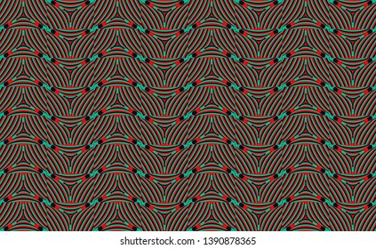 Color seamless pattern with hypnotic trance texture. Abstract multicolored striped background. Op art unique bright abstraction. Psychedelic trippy art.