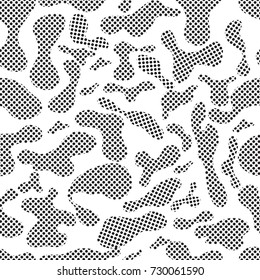 color seamless pattern modern bold camouflage cover. Colorful bubble shapes  vector composition with ornament. Trendy minimal design