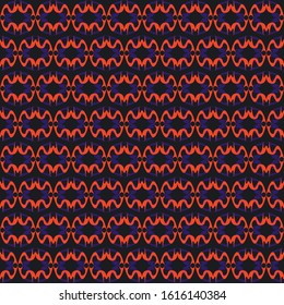 Color seamless pattern of repeating shapes. Trending colors. Simple pattern.