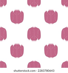 Color sin fisuras con ropa de moda primaveral sobre fondo blanco para el diseño de papel pintado. Diseño de plantilla. Ilustración plana vectorial...