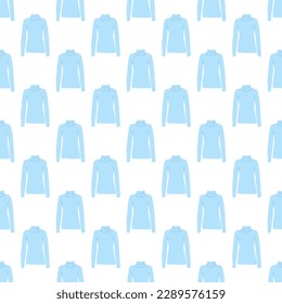 Color seamless pattern with spring fashion clothes on white background for wallpaper design. Template design. Vector flat illustration...