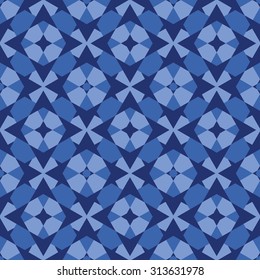 Color seamless pattern of triangles, built on the principle of the kaleidoscope.