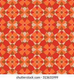 Color seamless pattern of triangles, built on the principle of the kaleidoscope.