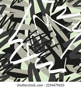 Color seamless pattern vector abstract scribbles. Background. Monochrome color. Can be used for textiles, paper, fashion