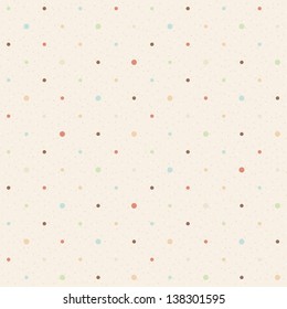 Color seamless textured polka dots pattern