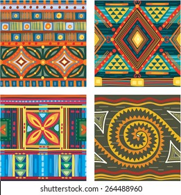 Color seamless tribal texture