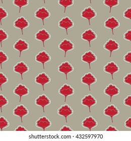Color seamless vector pattern with funny flower blossoms