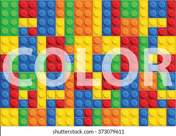 Color - seamless vector pattern of plastic parts