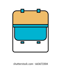 color sections silhouette of opened executive briefcase vector illustration