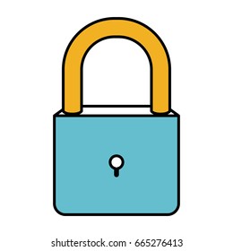 color sections silhouette of padlock icon vector illustration