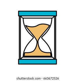 color sections silhouette of sand clock icon vector illustration