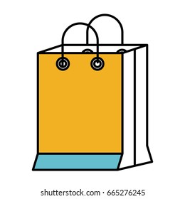 color sections silhouette of shopping bag vector illustration