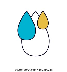 color sections silhouette of water drops vector illustration