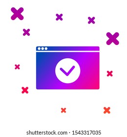 Color Secure your site with HTTPS, SSL icon isolated on white background. Internet communication protocol. Gradient random dynamic shapes. Vector Illustration