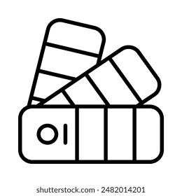 Color Selection Card icon with line styles