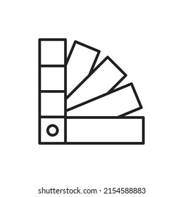 Color selection in graphic design icon. High quality black vector illustration.