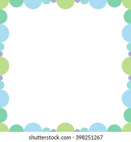 Color semicircle edge for frame background