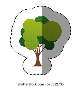 color set of abstract tree icon, vector illustraction design