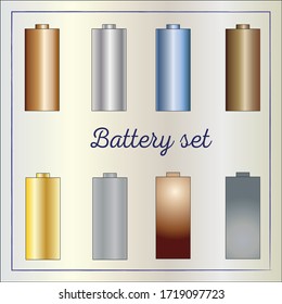 Farbsatz der Batterieladung 