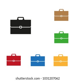 Color set of briefcases.