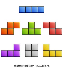 Color set of clean vector square elements