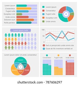 Color set of elements and icons of infographics