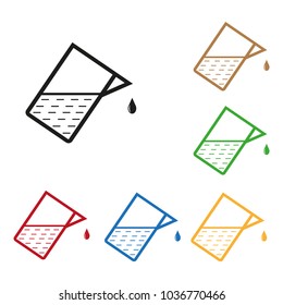 Color set of the measuring cup  icons.