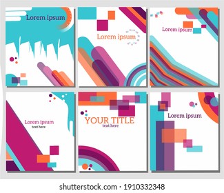 Color set with modern style shape elements for design brochure templates, mockup for business with name, poster.illustration Vector