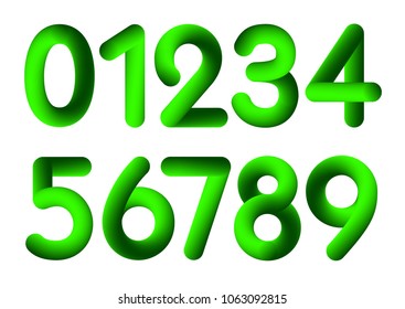 The color set of numbers from 0 to 10