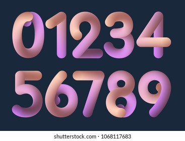 The color set of numbers from 0 to 9